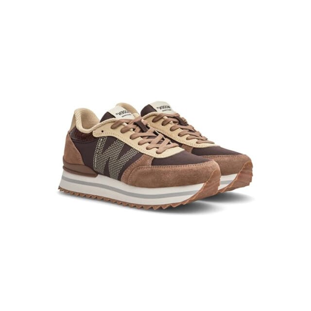 Woden Woden Ronja Plateau Sneakers bruin Suede