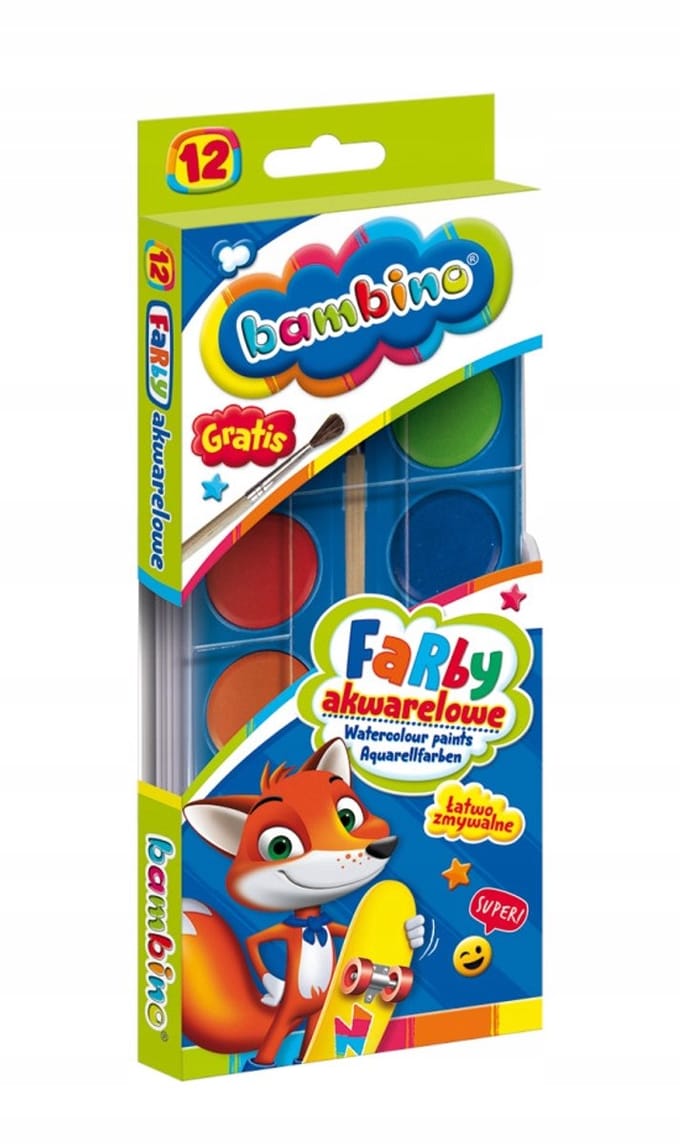 Bambino Aquarelverf Grote Rondjes 12 Kleuren