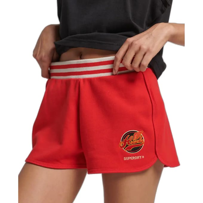 Superdry Vintage Collegiate Korte Broek Rood M Vrouw