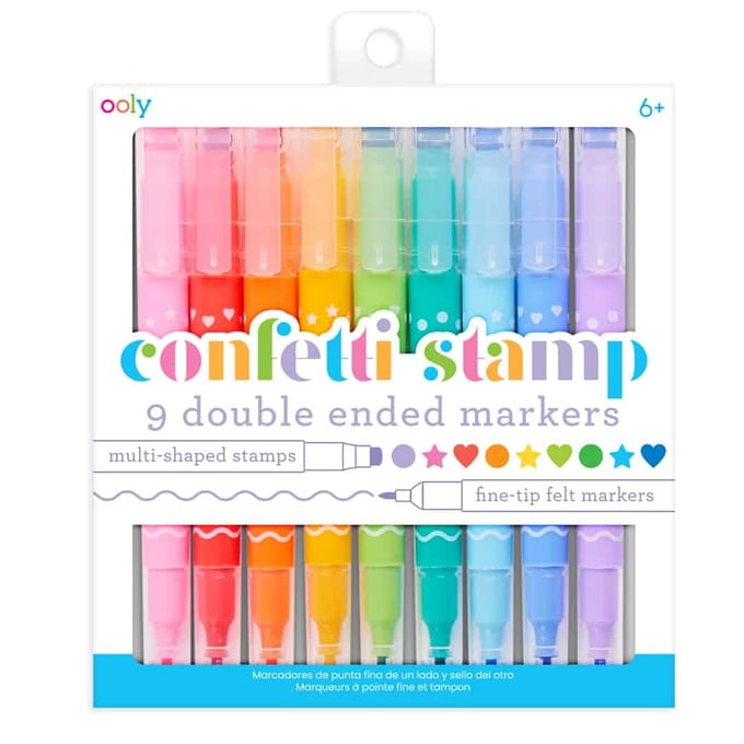 Ooly - Confetti stamp - Dubbelzijdige stiften