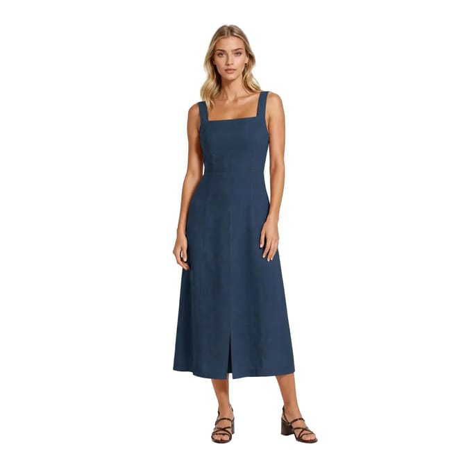 Vierkante Hals Jurk Dames Haris Cotton