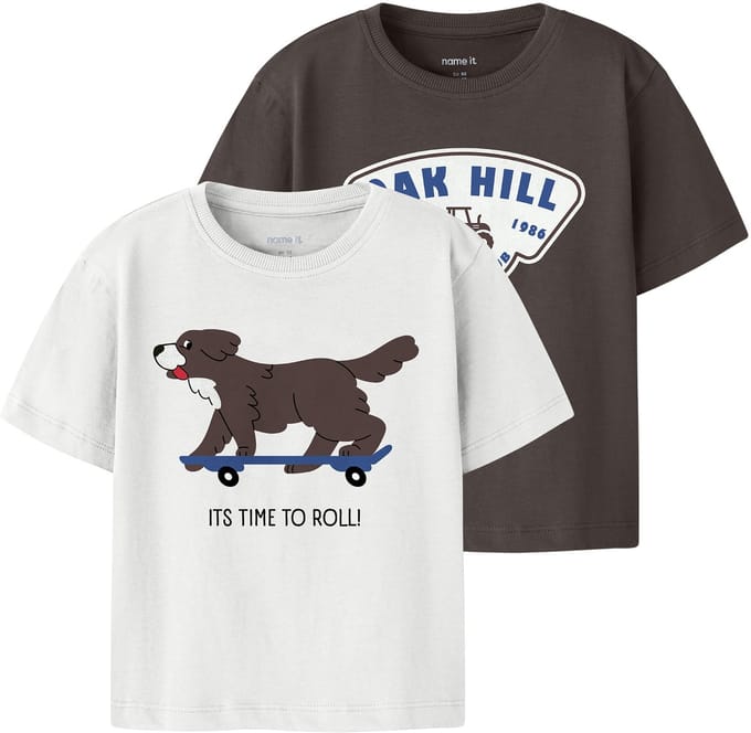 NAME IT - NMMKASIL 2P SS NREG TOP PB - Jongens - T-shirts