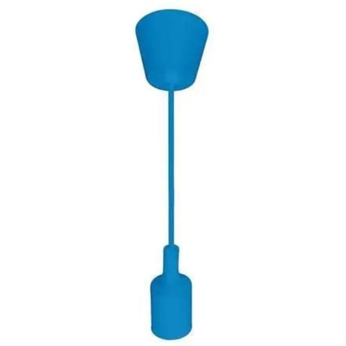 Blauwe kabelophanging (1m) E27 IP20 max 60W