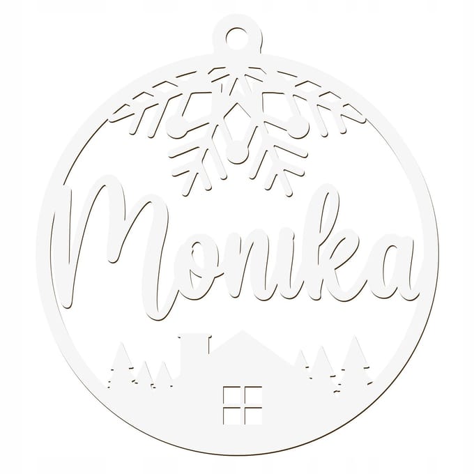 SMX Design - Houten Kerstbal - Wit - Personaliseerbaar - Voor Grootouders