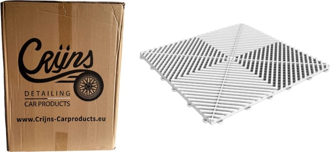 CRIJNS - Dalles - Floor Tiles - Trax - PRO - 39,50x39,50cm - BOX - 30 Items - White