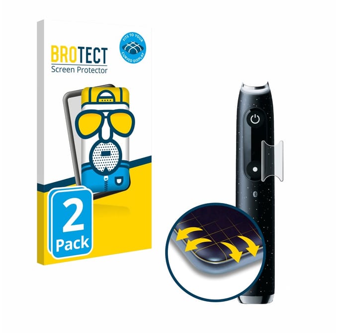 BROTECT - Screenprotector voor Oral-B iO 10 - Folie Beschermfolie matte volledig dekking 2 Stuks