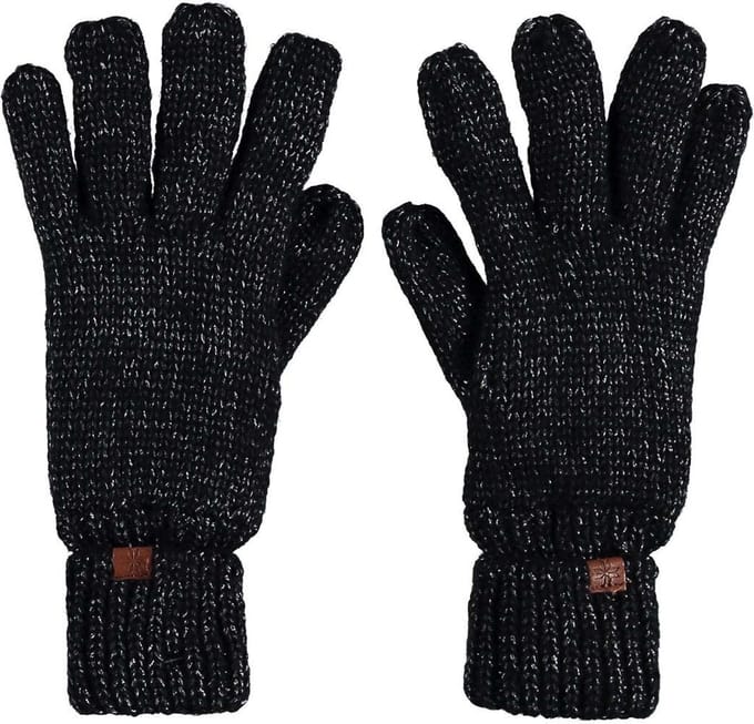 Handschoen Zwart-Wit met Fleece Voering: Maat S