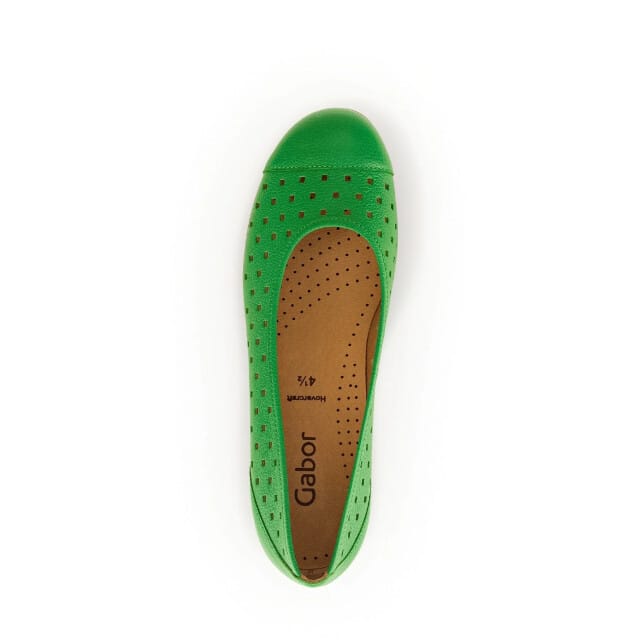 Gabor 44.169.29 - dames ballerina - Groen - maat 36 (EU) 3.5 (UK)