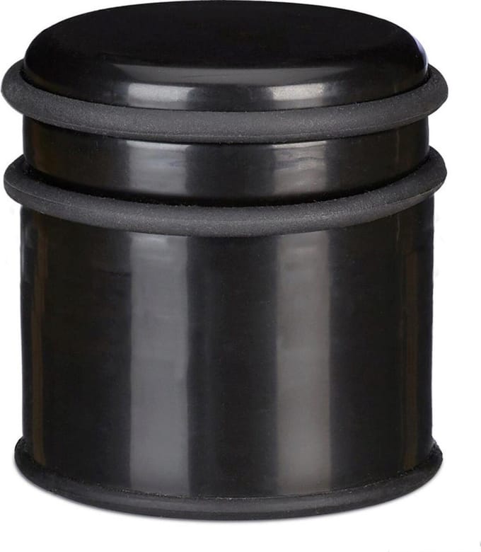 Diggers deurstop 90x75 mm inox zwart