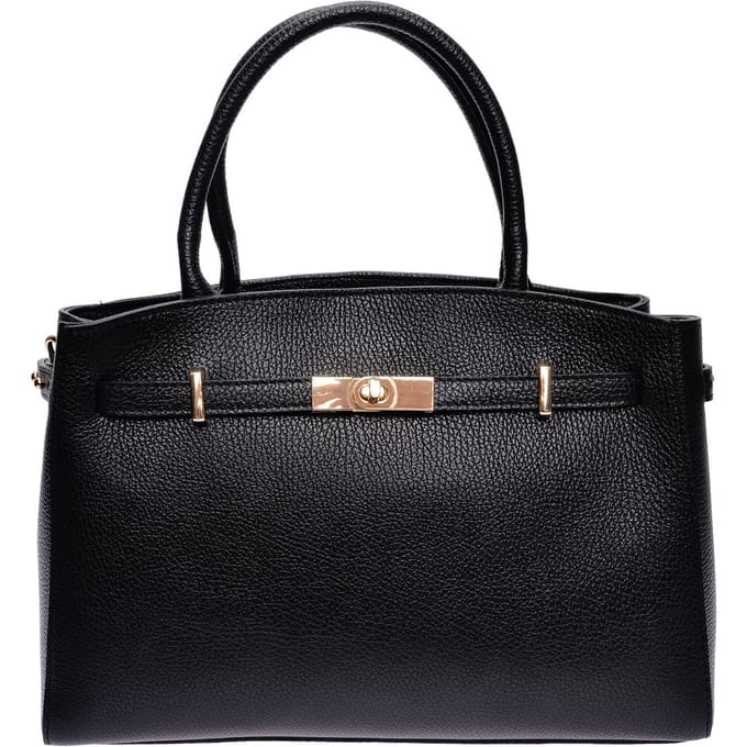Isabella Rhea Zwart Rundleer Tas