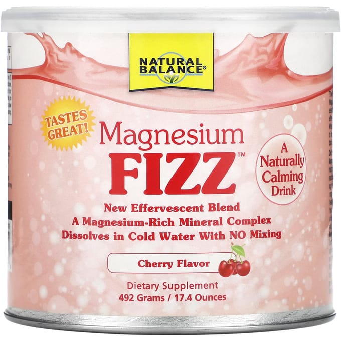 Natural Balance, Magnesium Effervescent, Saveur Cerise, 17,4 oz (492 g)