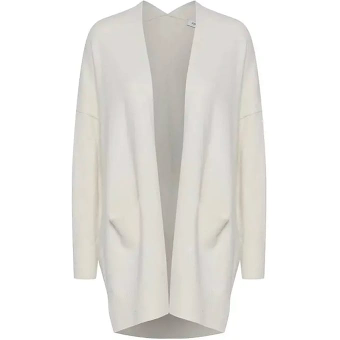Ichi gebreid vest Ecru-Xs/S