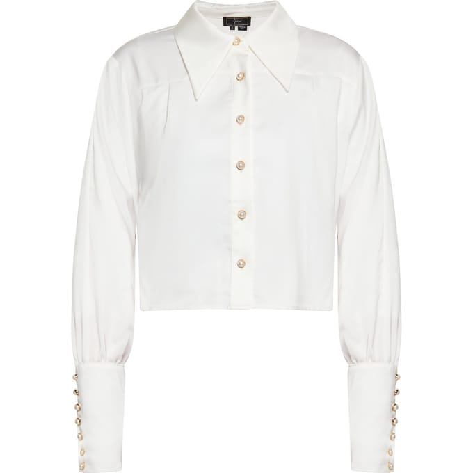 Faina overhemdblouse Dames wolwit