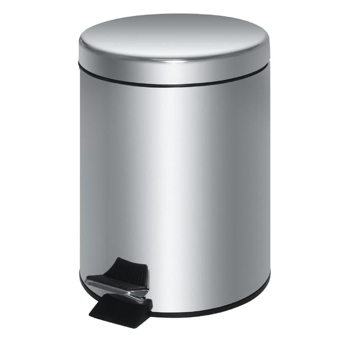 Pedaalemmer RVS - 20 Liter - Zilver - GG977