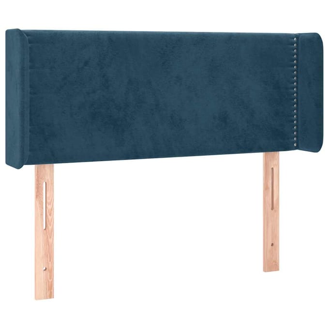 vidaXL - Hoofdbord - LED - 103x16x78/88 - cm - fluweel - donkerblauw