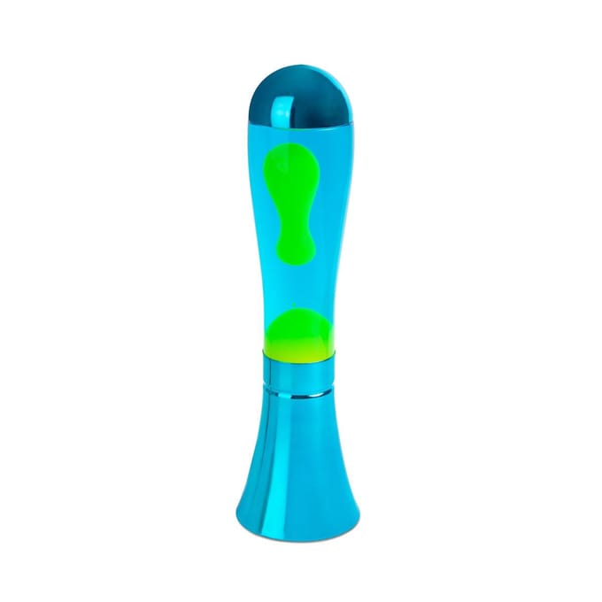Lampe lave bleue lampe de chevet de bureau avec lave pour salon chambre à coucher