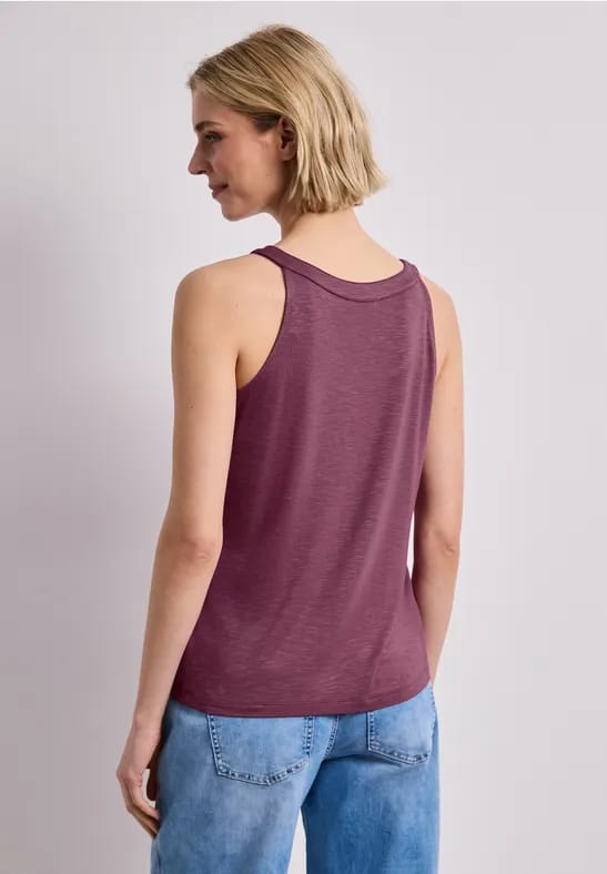 Top met V-hals en decoratief detail