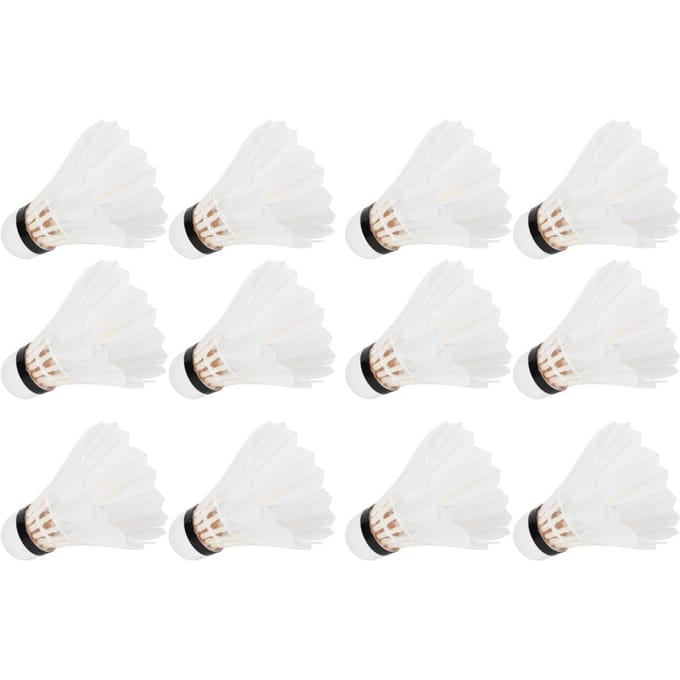 12 stuks Badmintonballen Veer Badminton Shuttlecocks Binnen Buiten Sport Accessoire white