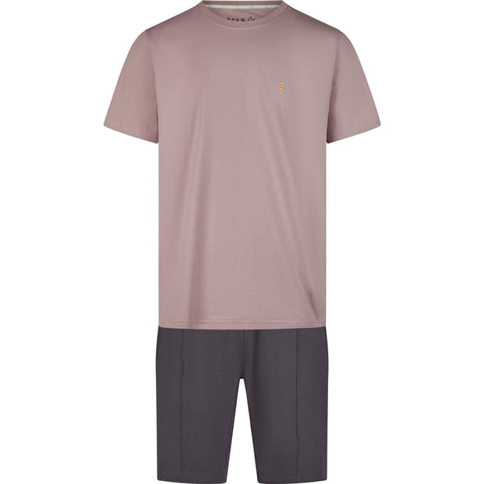 Phil & Co Heren Shortama Korte Pyjama Set Lila Twister - Maat XL