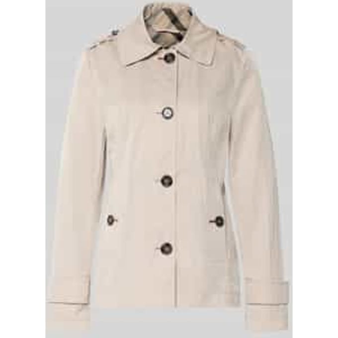 Slim fit Jack met platte kraag en zakken met knoopsluiting