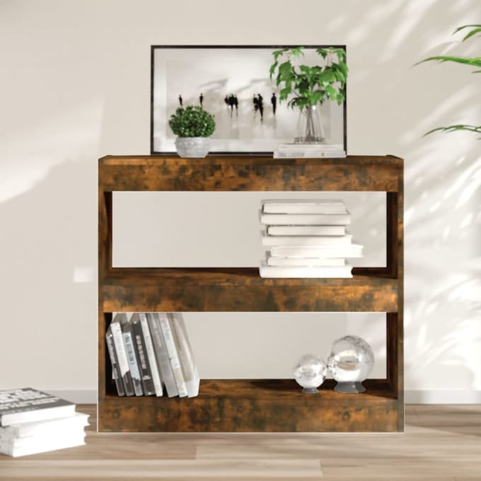 vidaXL - Boekenkast/kamerscherm - 80x30x72 - cm - gerookt - eikenkleurig