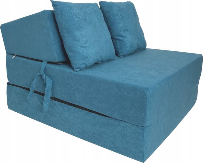 Opvouwbaar matras - 1 persoons - 200x70x15 cm - blauw