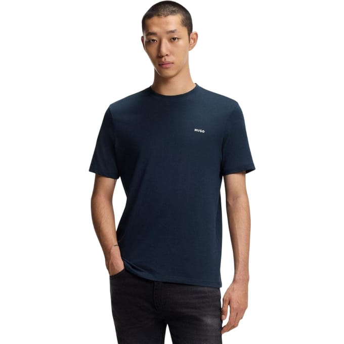 Hugo Heren borst Logo Regular T-Shirt (Donkerblauw)