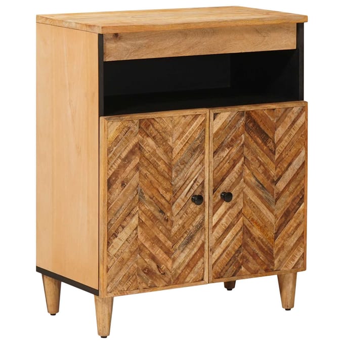 vidaXL - Opbergkasten - Bruin - 60 - x - 33,5 - x - 75 - cm - Massief - Mango - Hout