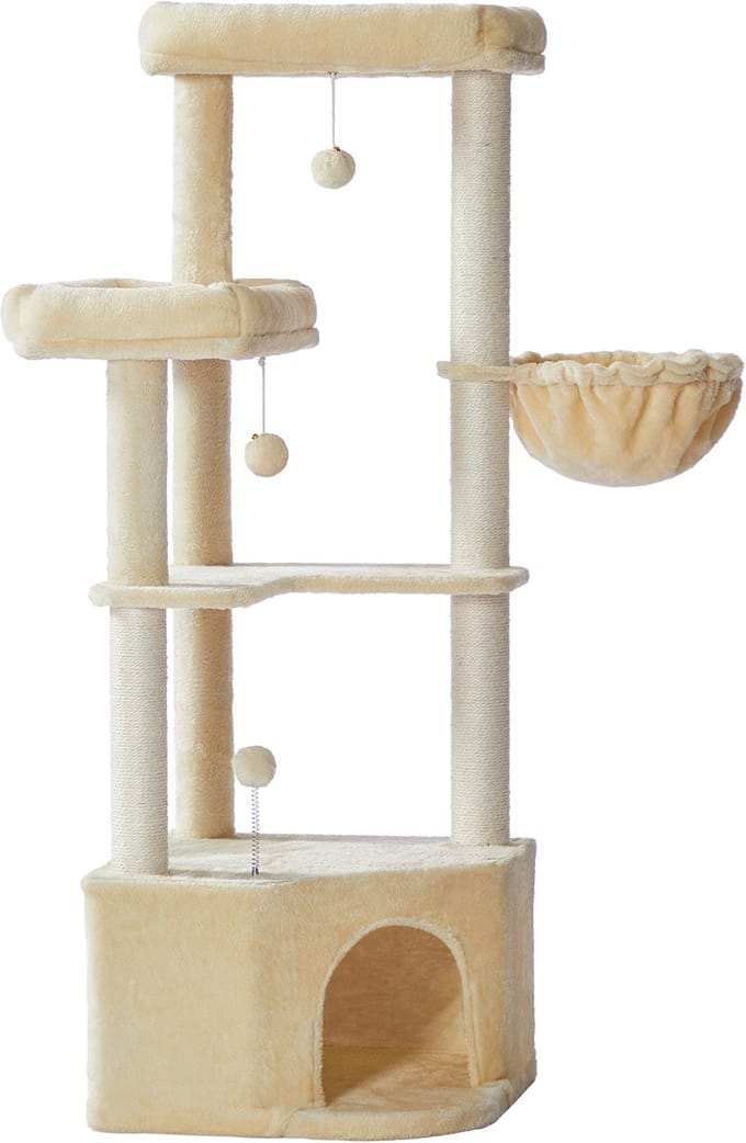 Feandrea - Krabpaal - Kattenboom - Katten - Grote Knuffelgrot - Meerdere Platforms en Pluche Ballen