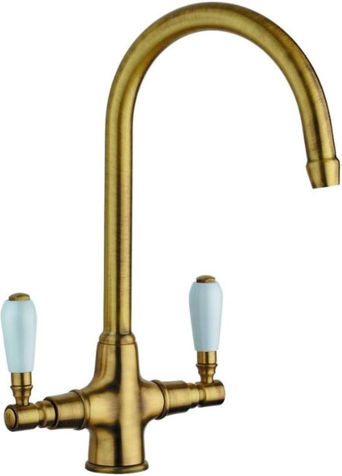 Keukenkraan Lavanto Twin Brons
