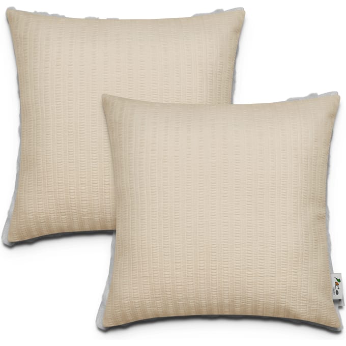 Kussensloop Chino beige 45x45 cm, 2 stuks