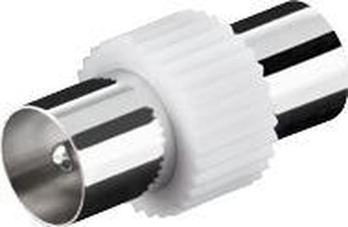 Goobay Coax-adapter: coax-stekker > coax-stekker, plastic adapter-stekker