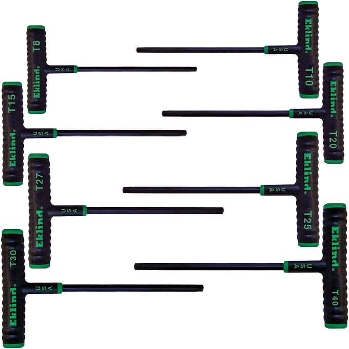 Set van 8 Torx Steeksleutels met Power-T Handvat (T8-T40) - Professionele Kwaliteit
