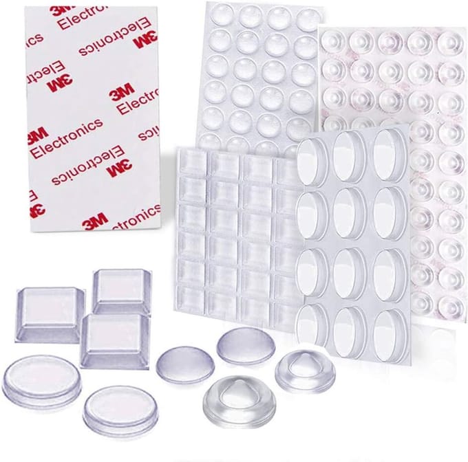 Elastische Beschermbuffers voor Meubels - Transparante Rubber Pads, Zelfklevend, Antislip