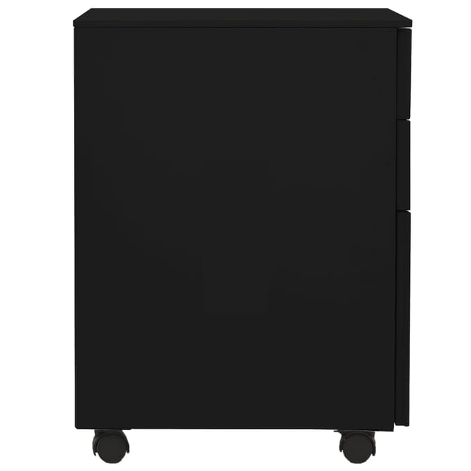 vidaXL - Ladeblok - verrijdbaar - 39x45x60 - cm - staal - zwart