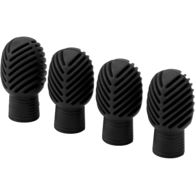 4 STUKS Drumstok Stille Oefentip Siliconen Rekbaar Drum Oefen Percussie Tip Zwart black