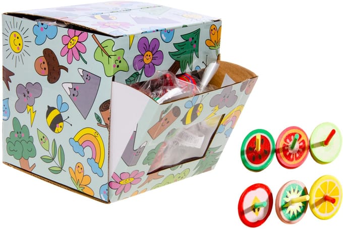 Duckiez Wooden Spinning Top Fruit - 1 stuk