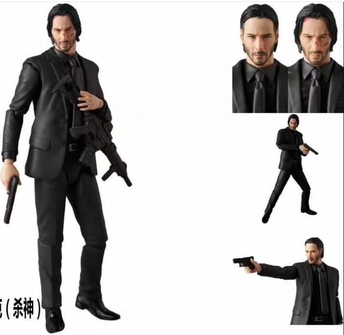 17cm John Wick Chapter 2 Actiefiguur speelgoed pop Kerstcadeau met doos zwart