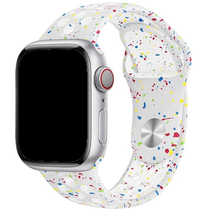 2+2 | Apple Watch Bandje Fusion - Dubbel - Siliconen - Platina