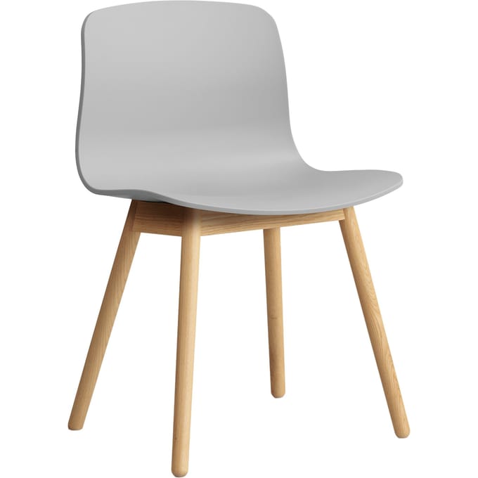 HAY About a Chair AAC 12 - concrete grey 2.0 - lak op waterbasis - Standaard glijders kunststof
