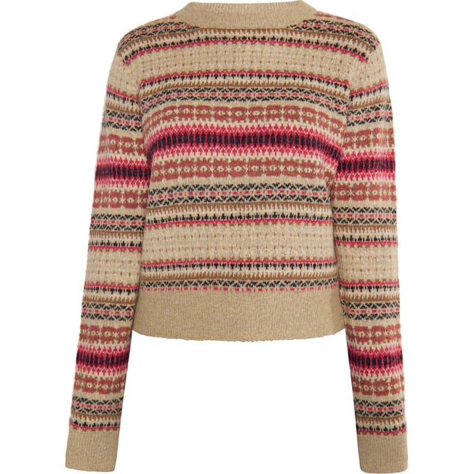 usha Gebreide trui Dames Beige Veelkleurig