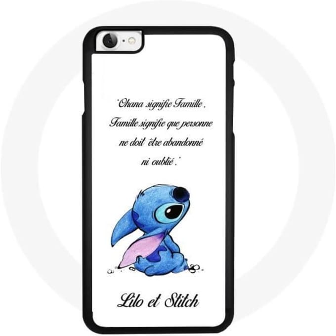 Coque Souple - MANIACASE - iPhone 4 - Lilo et Stitch - Noir - Enfant