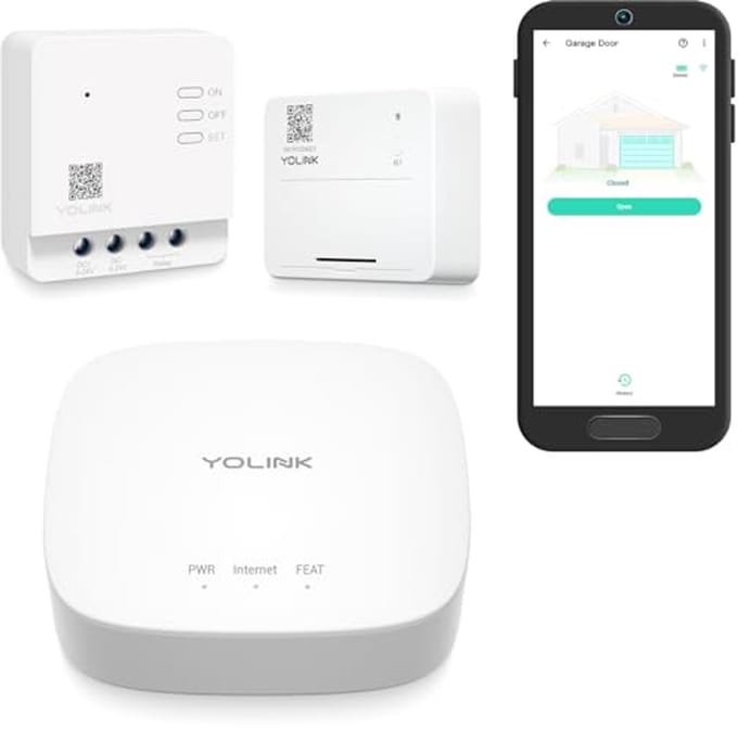 Slimme garagedeuropener met smartphonebediening - Garagedeurcontroller en sensor met LoRa-technologie