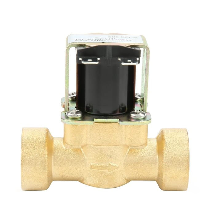 DC 12V Laiton DN15 G1 2 Fermé Normalement Corps Cuivre Vanne d'Eau Électrovanne Solénoïde Électrique