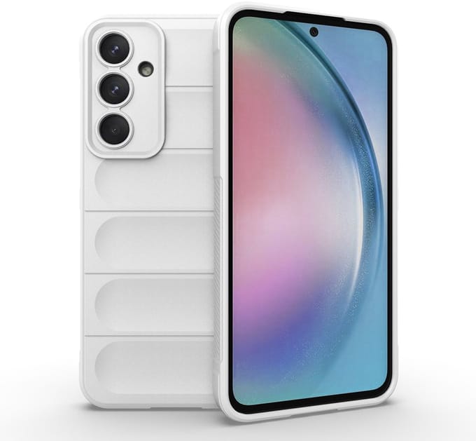 Solidenz Hoesje geschikt voor Samsung A55 Hoesje - AeroGrip - Wit