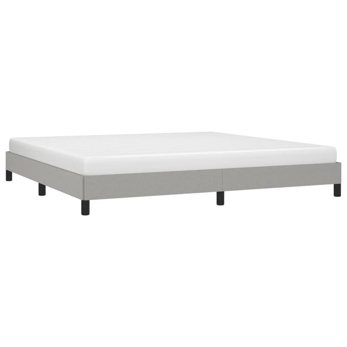 vidaXL - Bedframe - zonder - matras - stof - lichtgrijs - 200x200 - cm