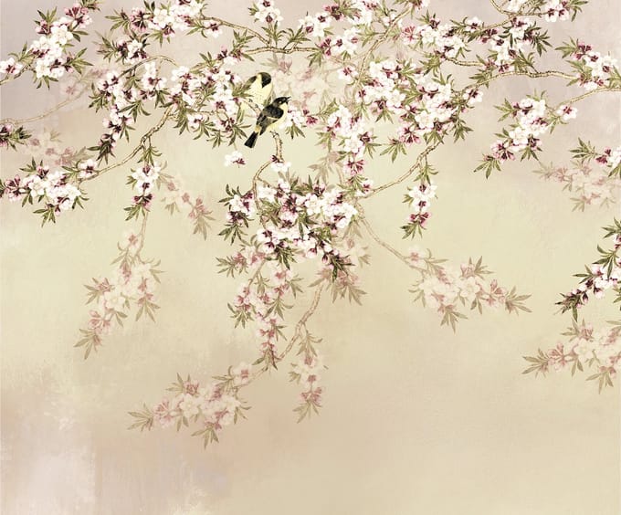 Fotobehang - Love Birds 300x250cm - Vliesbehang