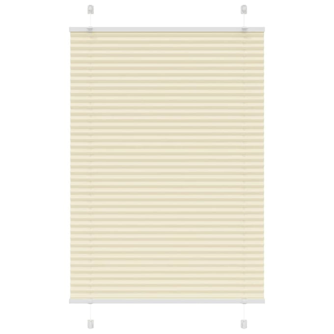 vidaXL - Plissé - rolgordijn - 85x100 - cm - stofbreedte - 84,4 - cm - polyester - crème