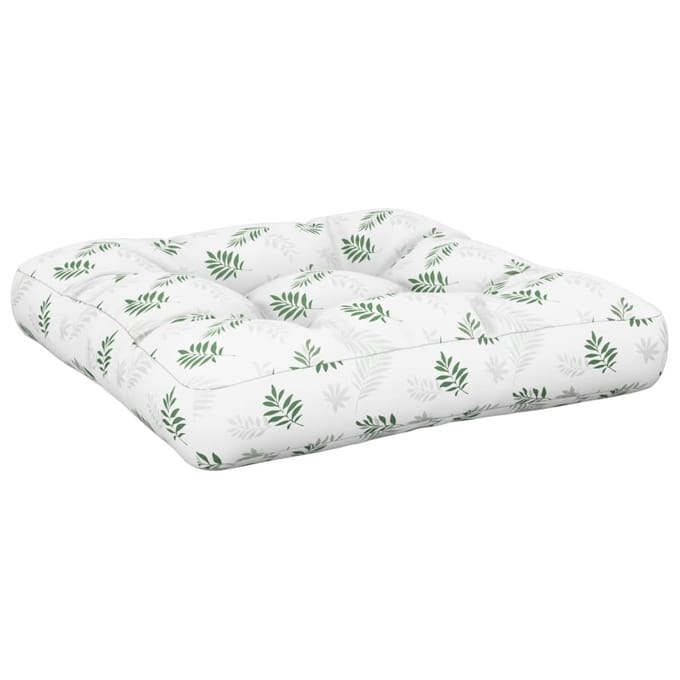 vidaXL - Palletkussen - bladpatroon - 58x58x10 - cm - oxford - stof