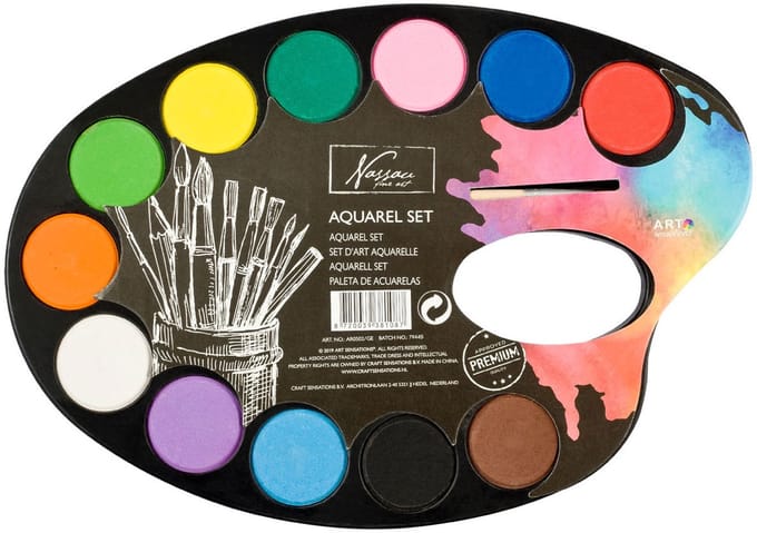 Creative Craft Group Color Barn - palette with 12 colors and pen